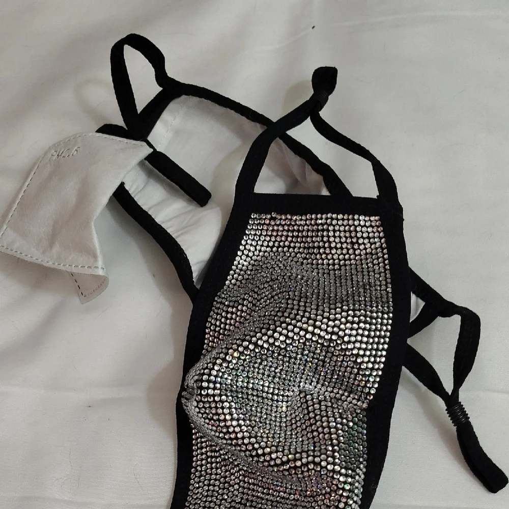 Sparkling Rhinestone Face Mask - Picture 3 of 3